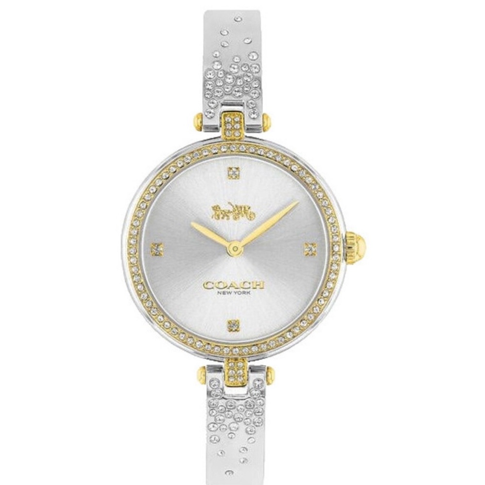 Coach Watch Movado Park Woman’s Bangle Watch 30mm Silver face with Gold Dial